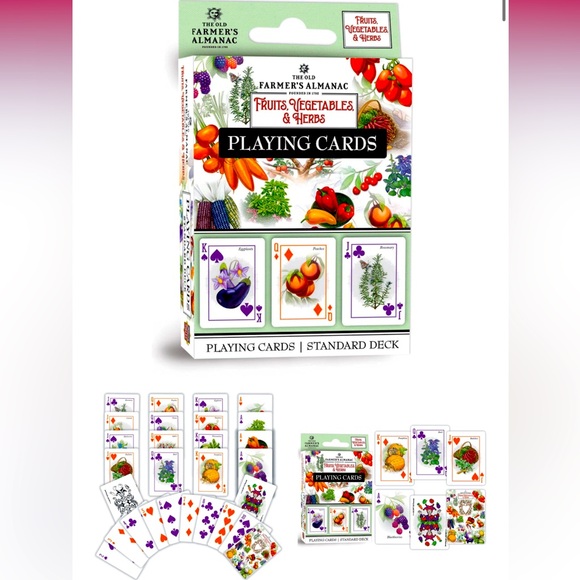 ♥️♣️LET’S PLAY❗️”FARMER’S ALMANAC - FRUITS, VEGETABLES, & HERBS” PLAYING CARDS❗️ - Picture 5 of 5